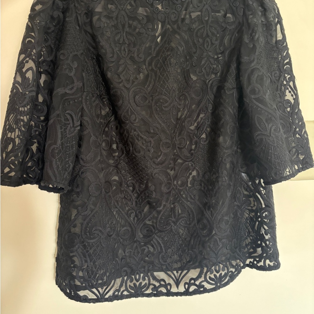 Sezane Gabrielle blouse black FR 34, US 2. NWOT beautiful details!! - Picture 3 of 10